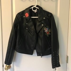 women’s faux leather jacket
